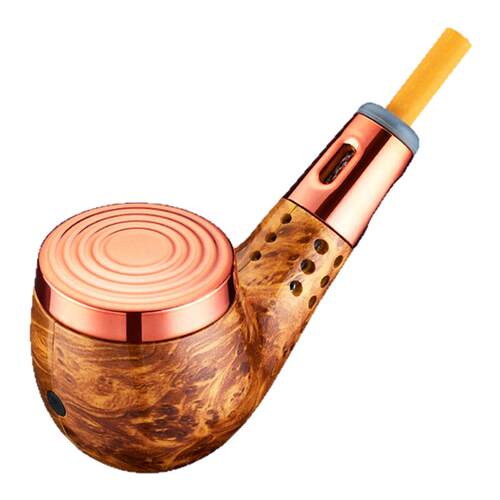 高档懒人烟斗打火机不掉灰神器男士车载烟灰缸便携随身烟袋锅免弹