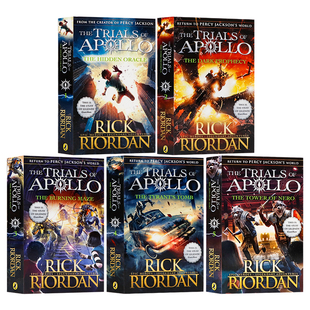波西杰克逊第五季 阿波罗的审判5册 英文原版 The Trials of Apollo科幻小说The Hidden Oracle/Dark Prophecy/Burning Maze