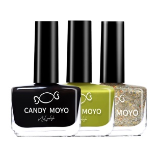 CandyMoyo黑色指甲油脚趾显白免烤快干持久2025新款秋冬水性美甲