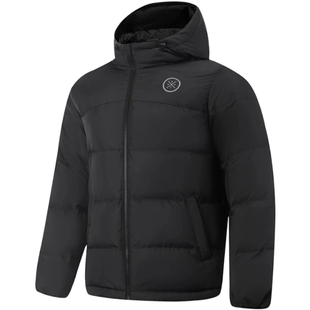 LI-NING李宁男子黑色短款时尚运动保暖羽绒服AYMV065-1