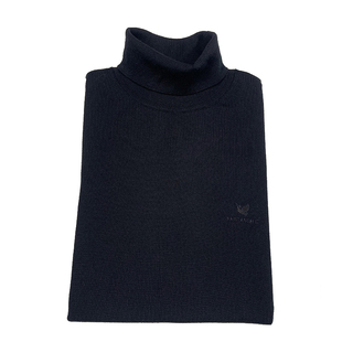 高领毛衣男报喜鸟黑色针织衫100%羊毛衫男装男款冬季打底上衣正品