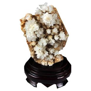 天然水晶文石矿石钟乳石原石客厅博古架办公室样板房装饰奇石摆件