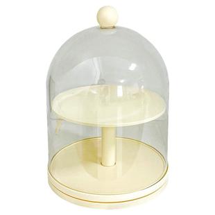 星星人收纳展示架随心配保护透明防尘罩泡泡玛特萌粒旋转收藏盒新