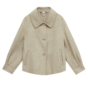 中老年女秋冬装短款双面呢子大衣2025新款妈妈羊毛呢外套洋气上衣