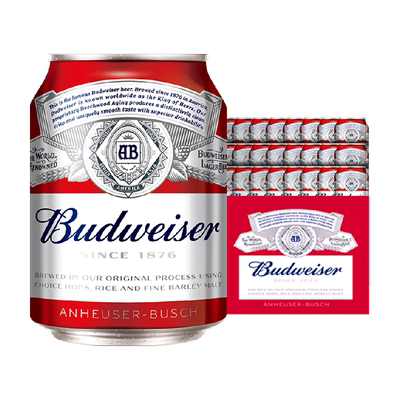 百威小麦醇正啤酒255ml×24听