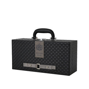 双支通用红酒皮盒红酒包装盒高档定制单支装葡萄酒箱六支酒盒礼盒