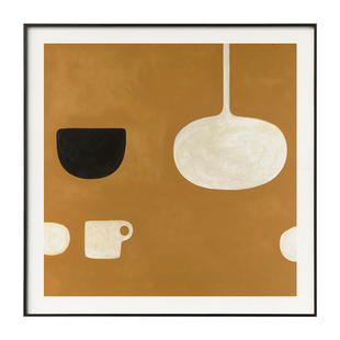 不够艺术 现代抽象餐厅装饰画饭厅双联墙面壁画轻奢简约客厅挂画