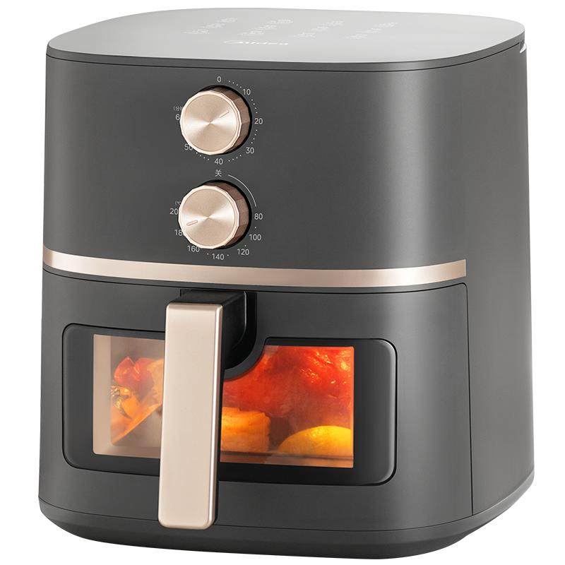 美的空气炸锅可视双旋钮免翻面烤箱大容量家用2025新款蒸烤一体机