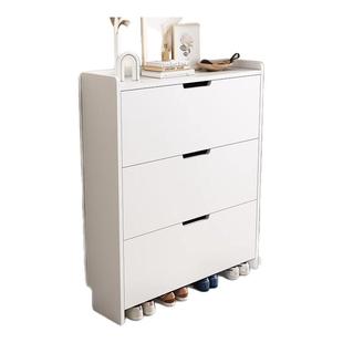 实木超薄翻斗鞋柜家用门口2025新款楼道入户大容量玄关柜小窄鞋架