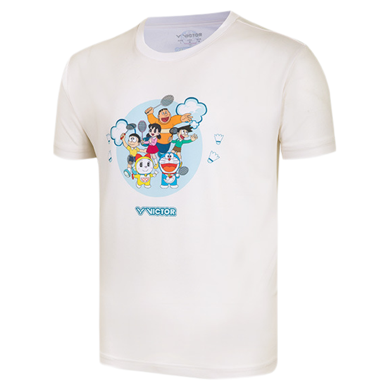 VICTOR/威克多胜利羽毛球服运动T恤男女款哆啦A梦联名T-523DRM