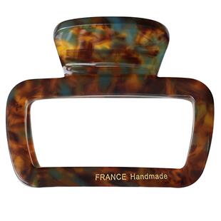韩国FRANCE复古方形中号盘发抓夹 后脑勺马尾发夹法式简约鲨鱼夹