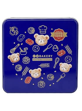 臻味烘焙杂锦曲奇300g休闲食品休闲解馋曲奇饼干精美小熊图案进口