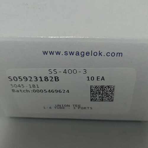 议价世伟洛克SWAGELOK不锈钢卡套三通接头SS-400-3 全新原装正品