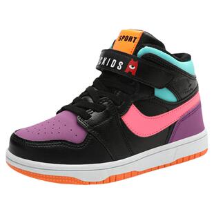 ABC KIDS儿童棉鞋冬季加绒aj高帮板鞋男童女童休闲鸳鸯鞋子运动鞋