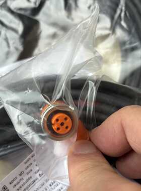 议价EVC857易福门IFM带插座连接电缆  20米PUR弯头M12接口 全新原