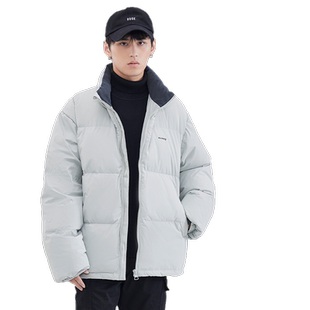 HomePanda立领羽绒服男士冬季新款情侣鸭绒保暖加厚面包服外套潮