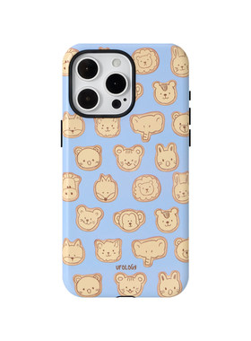 Ufology原创磁吸韩国进口菲林适用iPhone16promax手机壳15pro苹果14动物饼干13全包12新款二合一单层11