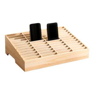 手机收纳实木桌面桌手机收纳班级公司专用整理保管箱手机壳展示架