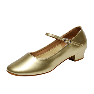 2024新款演出跳舞银色拉丁舞鞋女成人新疆中跟高跟舞蹈鞋广场交谊