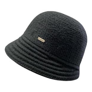 韩版渔夫帽女款秋冬新品显脸小针织盆帽简约百搭可折叠帽子女素颜