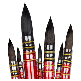 马蒂尼红胖子水彩笔松鼠毛画笔排笔圆头水粉笔黑天鹅水彩画笔笔刷刷子套装美术生专用水彩勾线笔动物毛笔单支