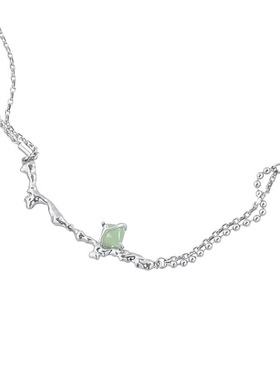 原创万物有灵冷淡破碎玉石项链