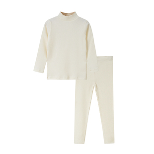 enhennbaby婴儿半高领打底衫2025秋季新款儿童秋衣秋裤内衣套装