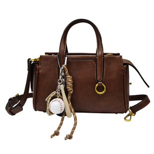 袋鼠女包2025新款牌子轻奢秋冬复古包包油腊皮生日礼物手提包斜挎