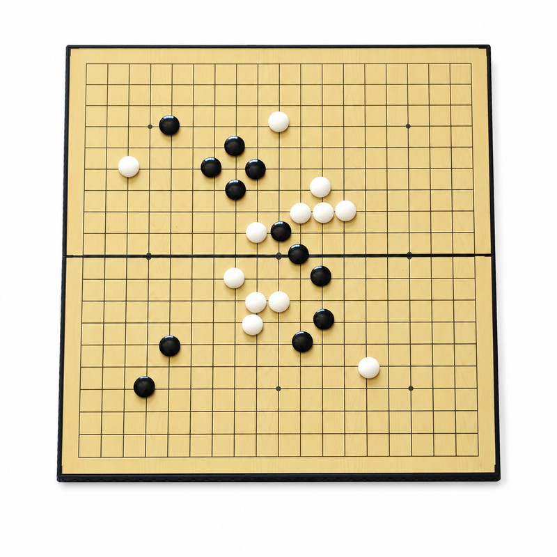 围棋家用五子棋儿童学生成人益智折叠棋盘19路磁力先行者磁性棋子