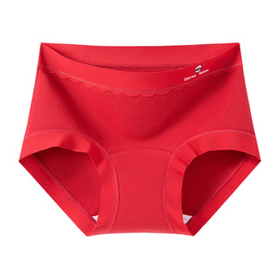 青少年少女孩大童本命年红色内裤纯棉抗菌属马年初高中学生三角裤
