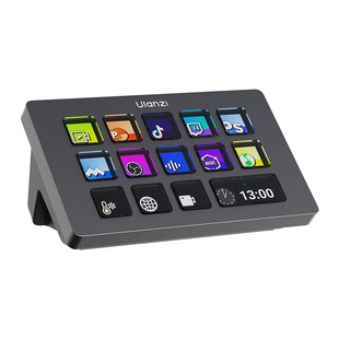 Ulanzi优篮子D200电脑可视化内容控制台可编程宏键盘桌面快捷操作器直播调音控制器自定义小键盘带屏幕面板