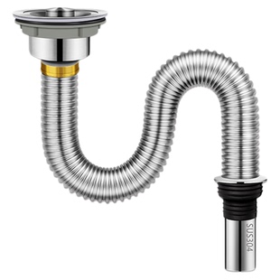 不锈钢厨房洗菜盆下水管配件洗碗池水槽单排水管下水器防返臭神器