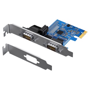 绿联PCI-E转RS232双串口转接卡PCI转COM串口9针口扩展卡拓展卡