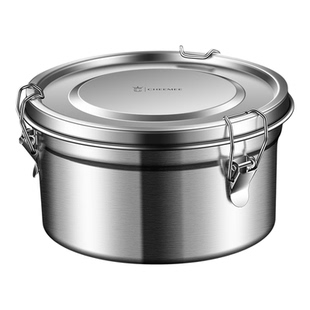 加厚304不锈钢保鲜盒密封罐饭盒加热蒸食物冷冻收纳盒厨房储物盒