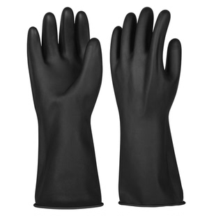 加长加厚工业耐酸碱手套化学实验室防腐蚀橡胶手套劳保耐磨耐用男