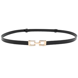 百搭女士真皮细腰带对扣时尚装饰腰封毛衣西装皮带配连衣裙子收腰