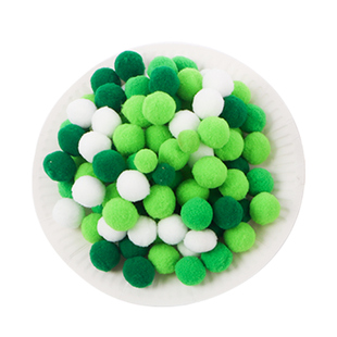 彩色高弹毛球diy毛绒球毛毛球儿童幼儿园手工材料大中小混装新年创意手工饰品金葱球深色浅色系5cm教室装饰
