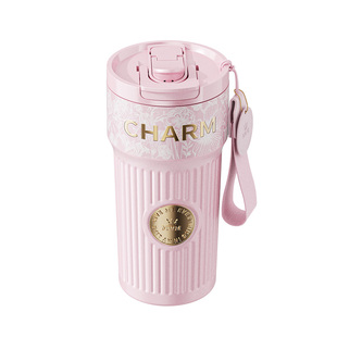 陶瓷内胆保温杯长效保温保冷咖啡杯高颜值礼盒车载随行便携吸管杯