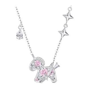 周大生小马纯银项链女高级生肖马简约吊坠本命年生日礼物送女友