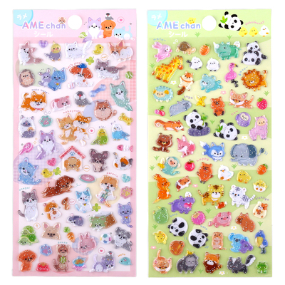 闪乐日系可爱金葱3D立体贴纸