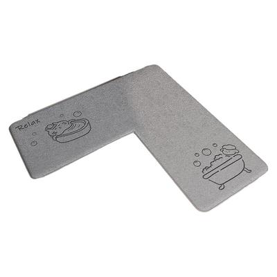 踩屎感加厚L型浴室地垫吸水防滑