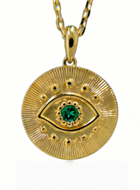 ins时尚18K金幸运吊坠项链