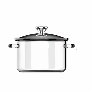 【3500ML大容量】高硼硅玻璃汤锅可电陶炉明火加热养生锅品质双耳