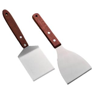 不锈钢铁板烧铲子手抓饼工具小平扒煎铲烙饼披萨料理翻铲提拉米苏
