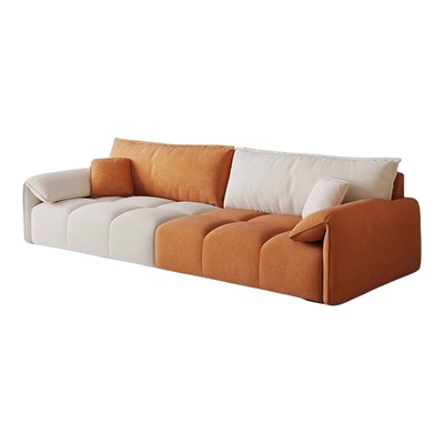 奶油风布艺沙发小户型客厅新款大象耳朵出租房屋民宿沙发公寓沙发