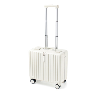 法尼茜铝框登机箱18寸男女出差商务行李箱小号拉杆箱万向轮轻音硬