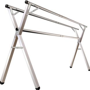 晾衣架落地折叠卧室内伸缩晾衣杆晒被子神器阳台简易凉挂衣双杆式