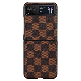 适用摩托罗拉razr60手机壳新款经典复古格纹皮质摩托罗拉razr60ultra全包防摔razr60pro简约商务风男女高级感