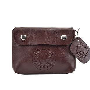 HelloKitty手工皮质零钱包女可爱迷你便携耳机钥匙证件随身小卡包