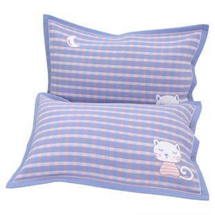 纯棉细纱按扣枕套一对装全包花色通用枕巾套一体不脱落枕40×60cm